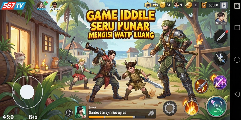 Tampilan gameplay 567TV dengan variasi karakter dan misi menarik.