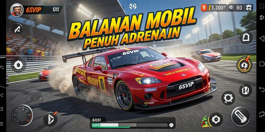 Screenshot 6SVIP menampilkan aksi balapan yang seru dan grafis menakjubkan.