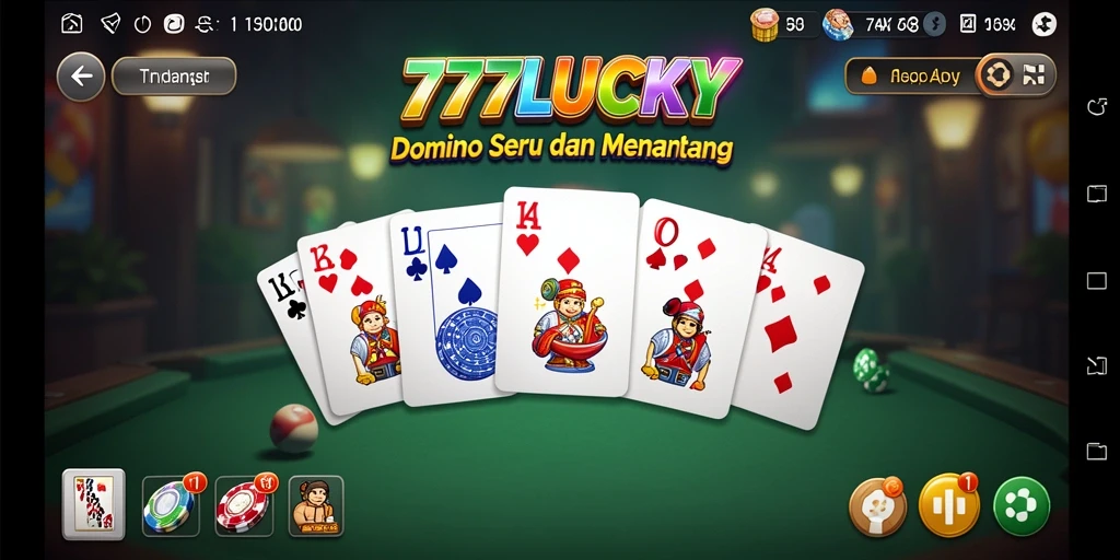 Screenshot gameplay menampilkan aksi seru dalam permainan domino.