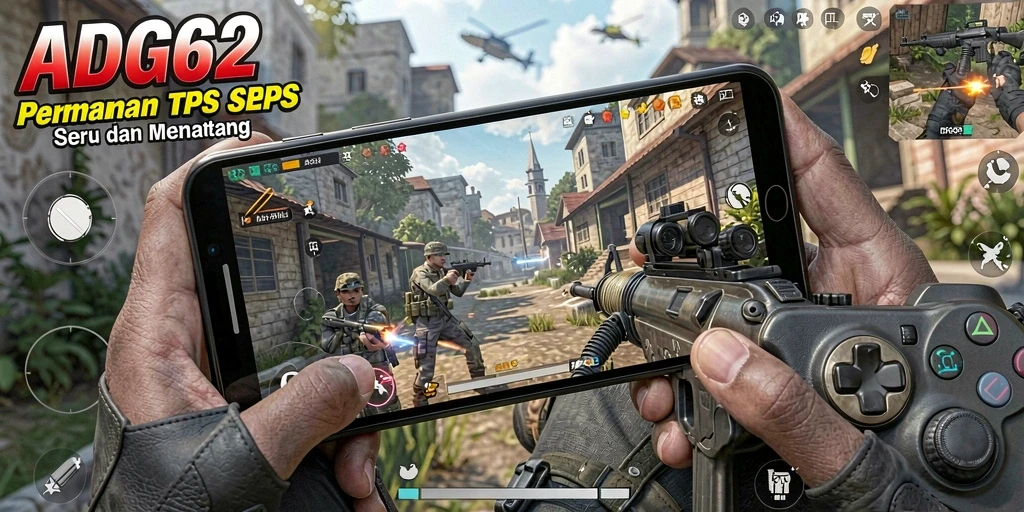 Tampilan gameplay seru dari ADG62 dengan pertempuran TPS yang mendebarkan.