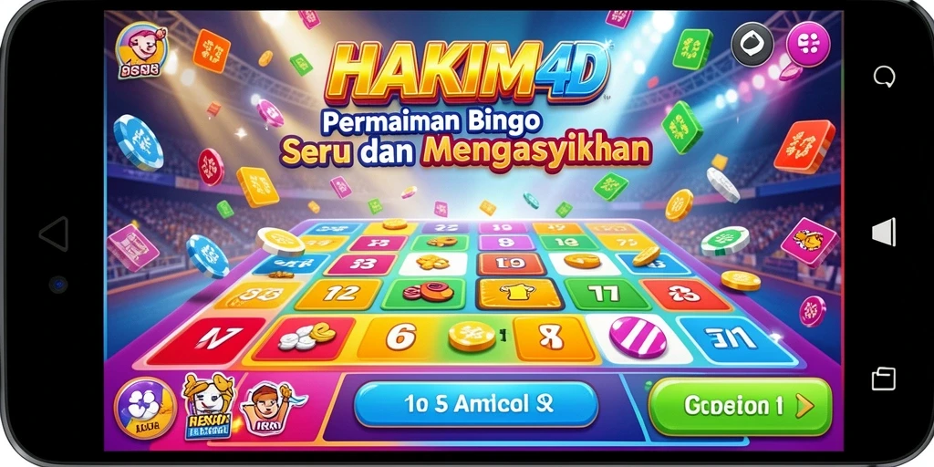 Tampilan antarmuka permainan Bingo HAKIM4D yang menarik dan interaktif.