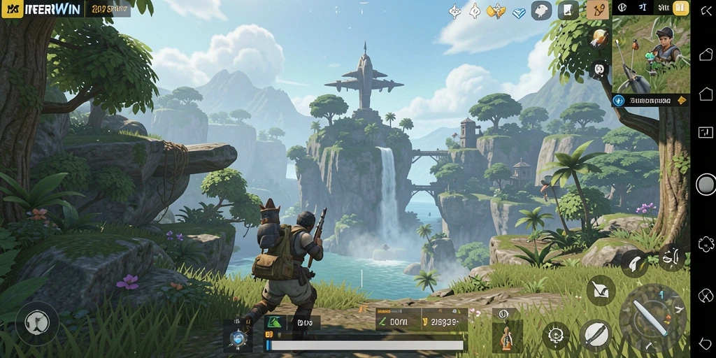 Tampilan gameplay yang menakjubkan di dunia terbuka INTERWIN.