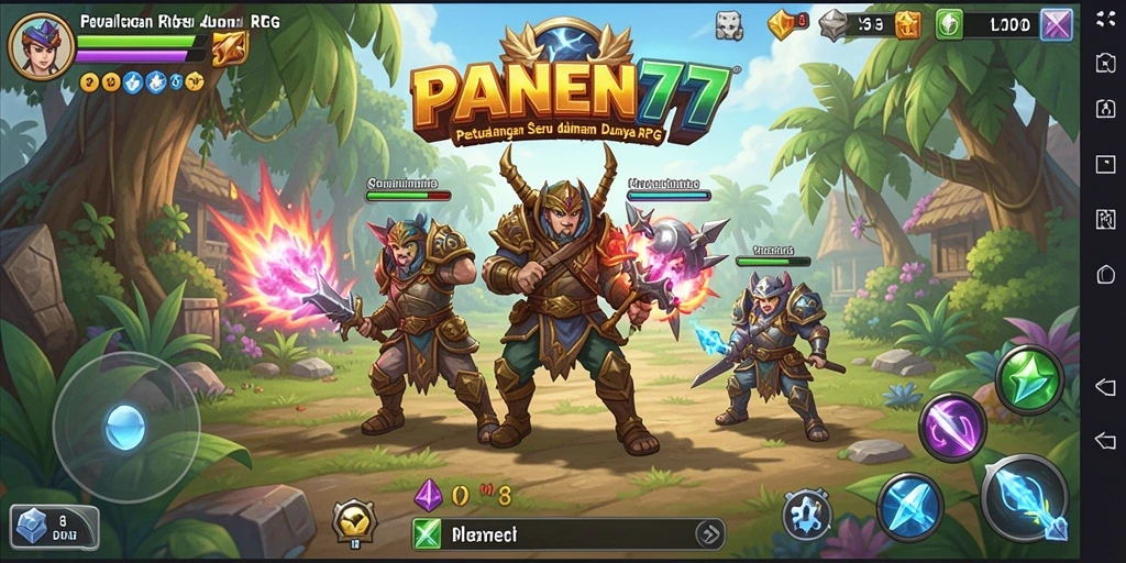 Tampilan gameplay RPG seru di dalam PANEN77, penuh aksi dan petualangan.