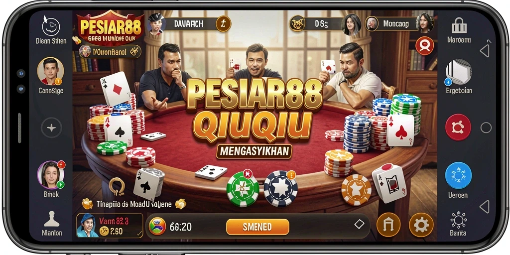 Tampilan permainan QiuQiu yang seru dan interaktif.