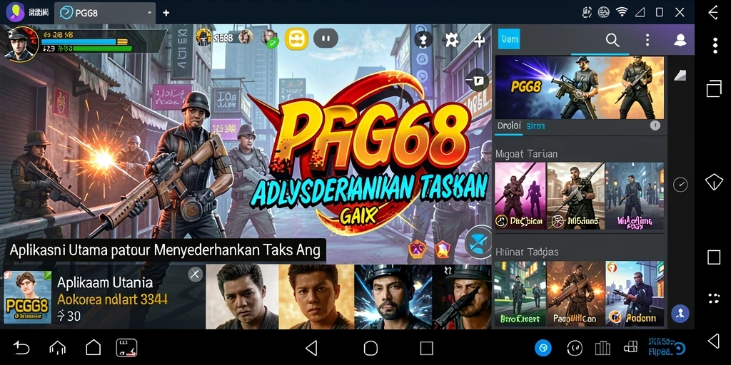 Screenshot utama PGG68 menampilkan antarmuka pengguna yang menarik dan mudah digunakan.