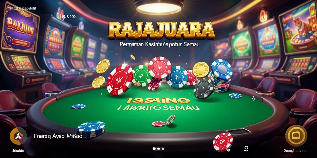 Tampilan gameplay utama RAJAJUARA yang menampilkan aksi Kasino yang mendebarkan.