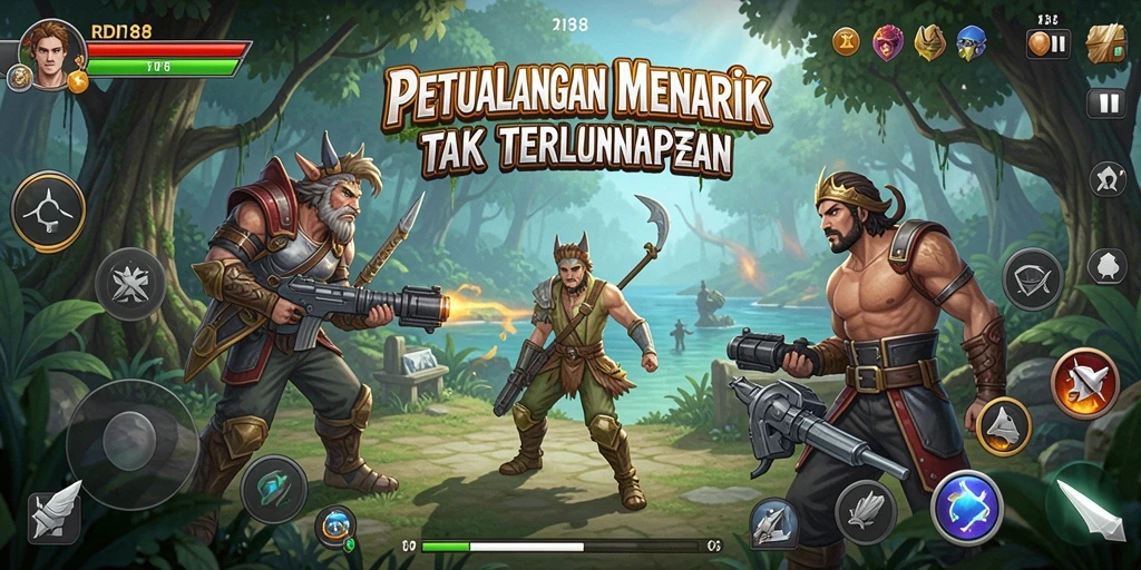 Tampilan gameplay RDI88 saat menjelajahi dunia petualangan yang menantang.
