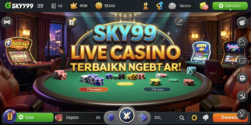 Tampilan gameplay Live Casino di SKY99 yang memikat.