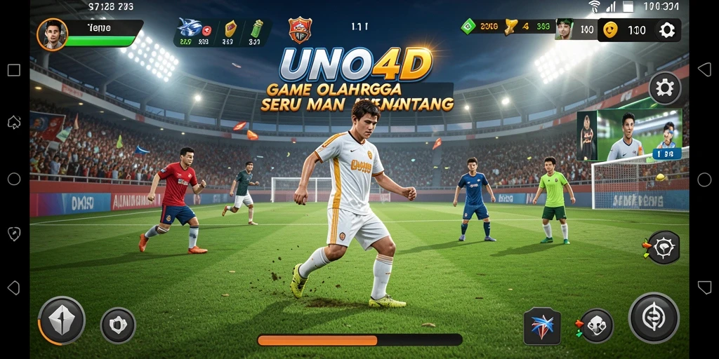 Screenshot gameplay <strong>UNO4D</strong> menampilkan aksi olahraga yang mendebarkan.
