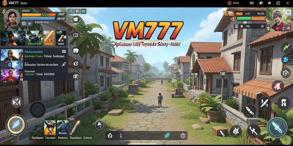 Tampilan utama VM777 dengan berbagai fitur utilitas yang praktis.